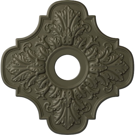 Ekena Millwork Peralta Ceiling Medallion (Fits Canopies up to 4 5/8"), 17 3/4"OD x 3 1/8"ID x 1"P, Witch Hazel CM17PEWHF
